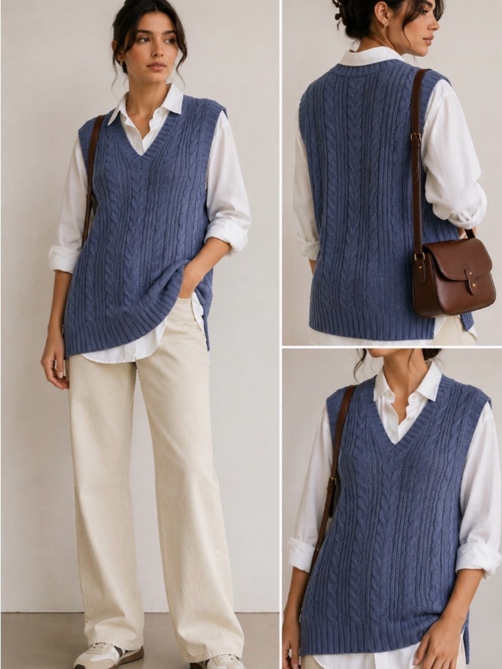 American Eagle Grey Sweater Vest Size M